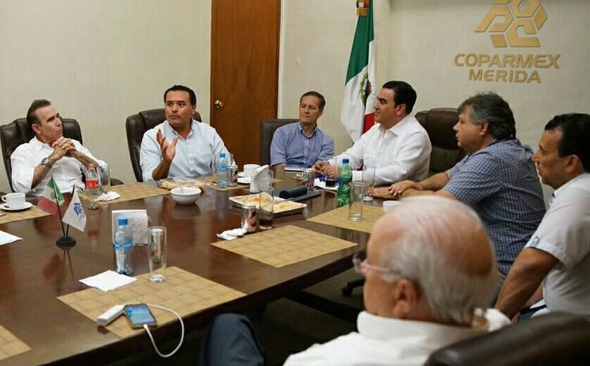 Renán Barrera, alcalde electo, se reúne con integrantes del Consejo Consultivo de COPARMEX