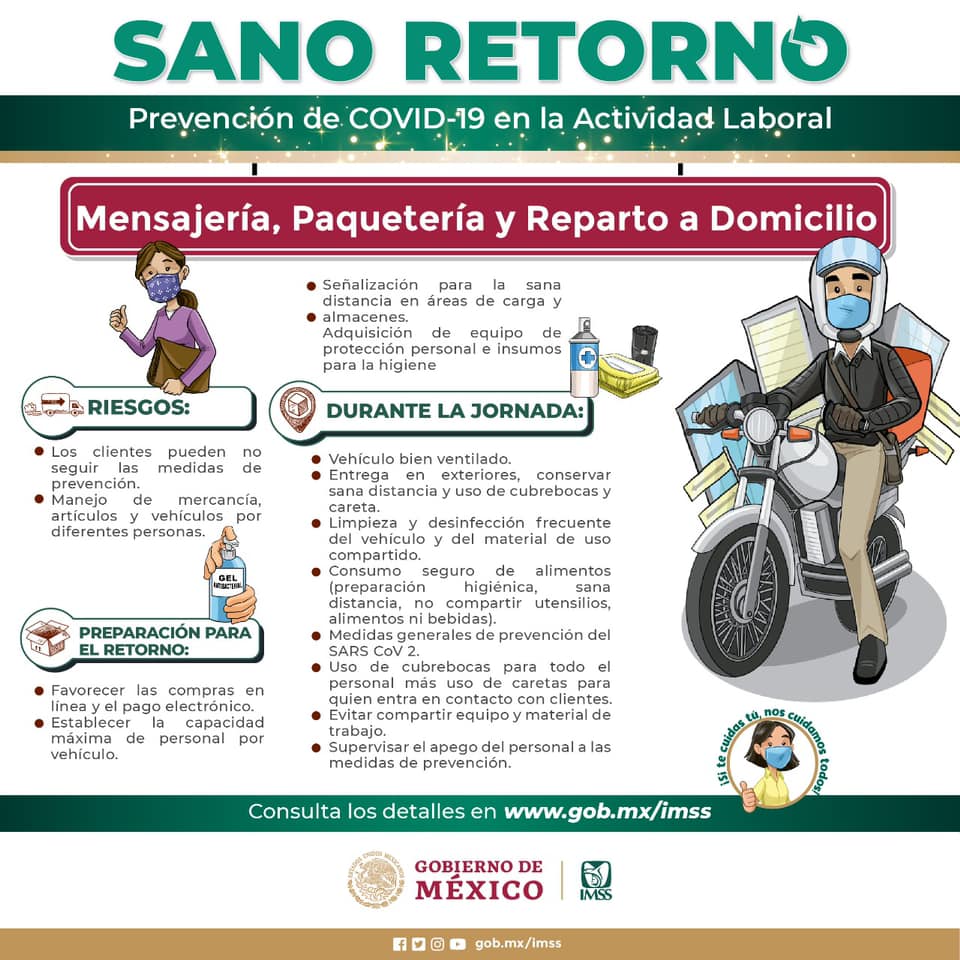 IMPORTANTE SEGUIR RECOMENDACIONES PARA PREVENIR CONTAGIOS DE COVID-19 AL PEDIR O PREPARAR ALIMENTOS A DOMICILIO: IMSS