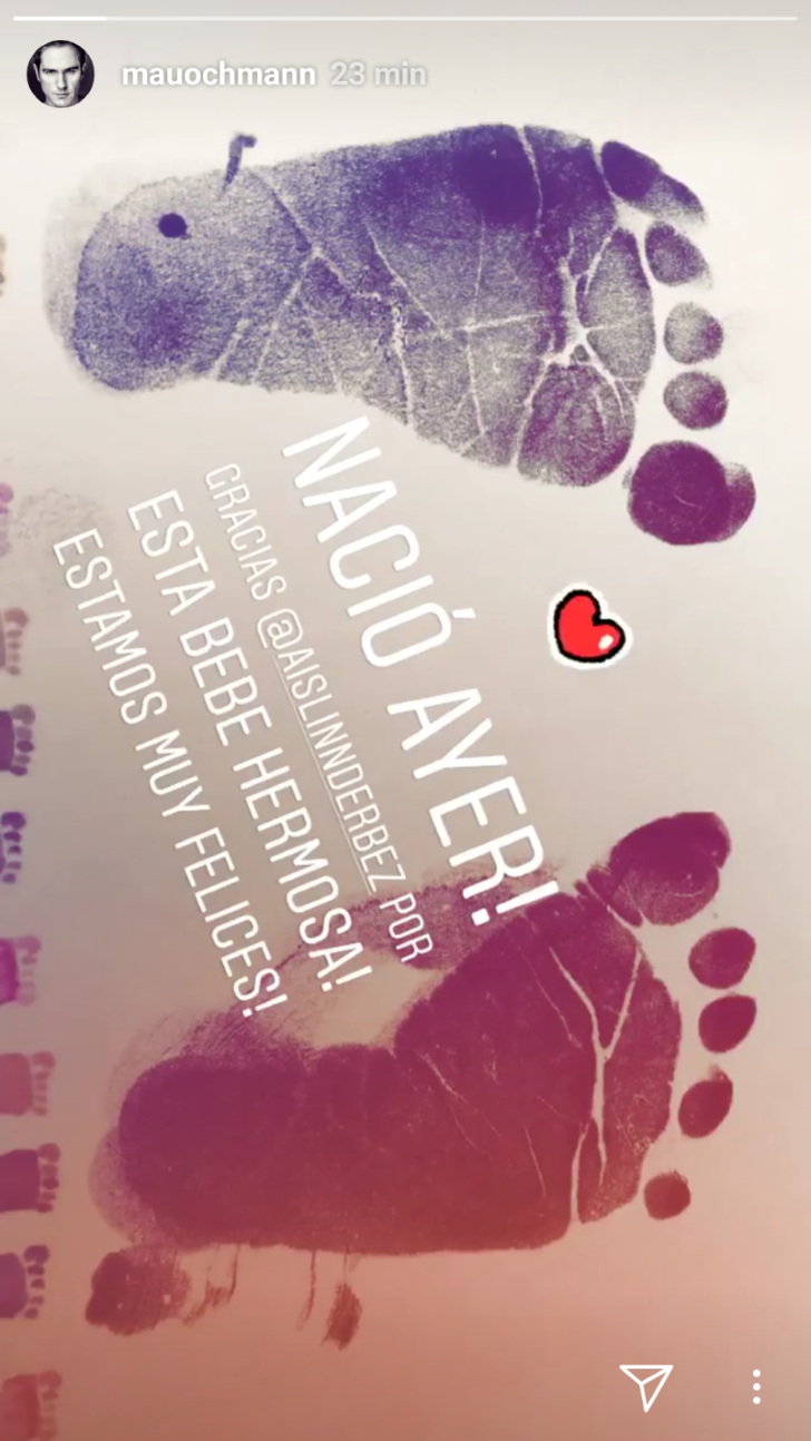 Aislinn Derbez y Mauricio Ochmann anuncian el nacimiento de su primera hija