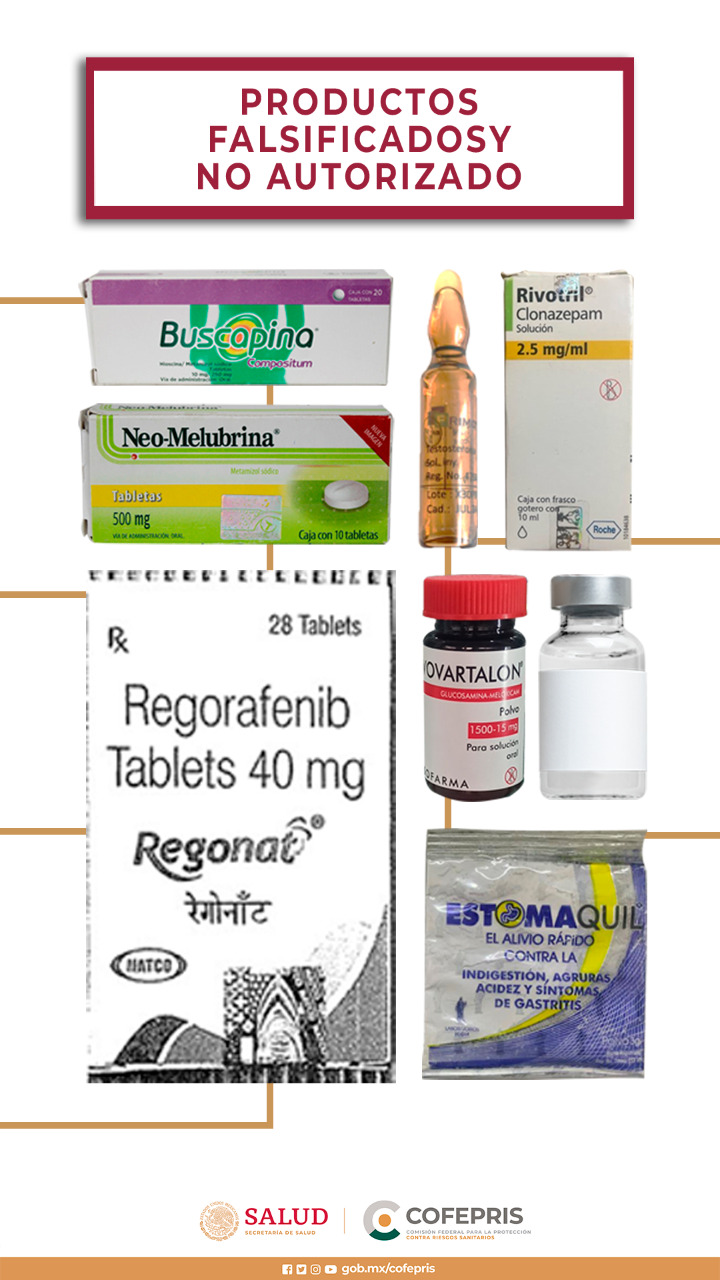 Cofepris alerta sobre falsificación de 7 medicamentos y venta ilegal de fármaco no autorizado 