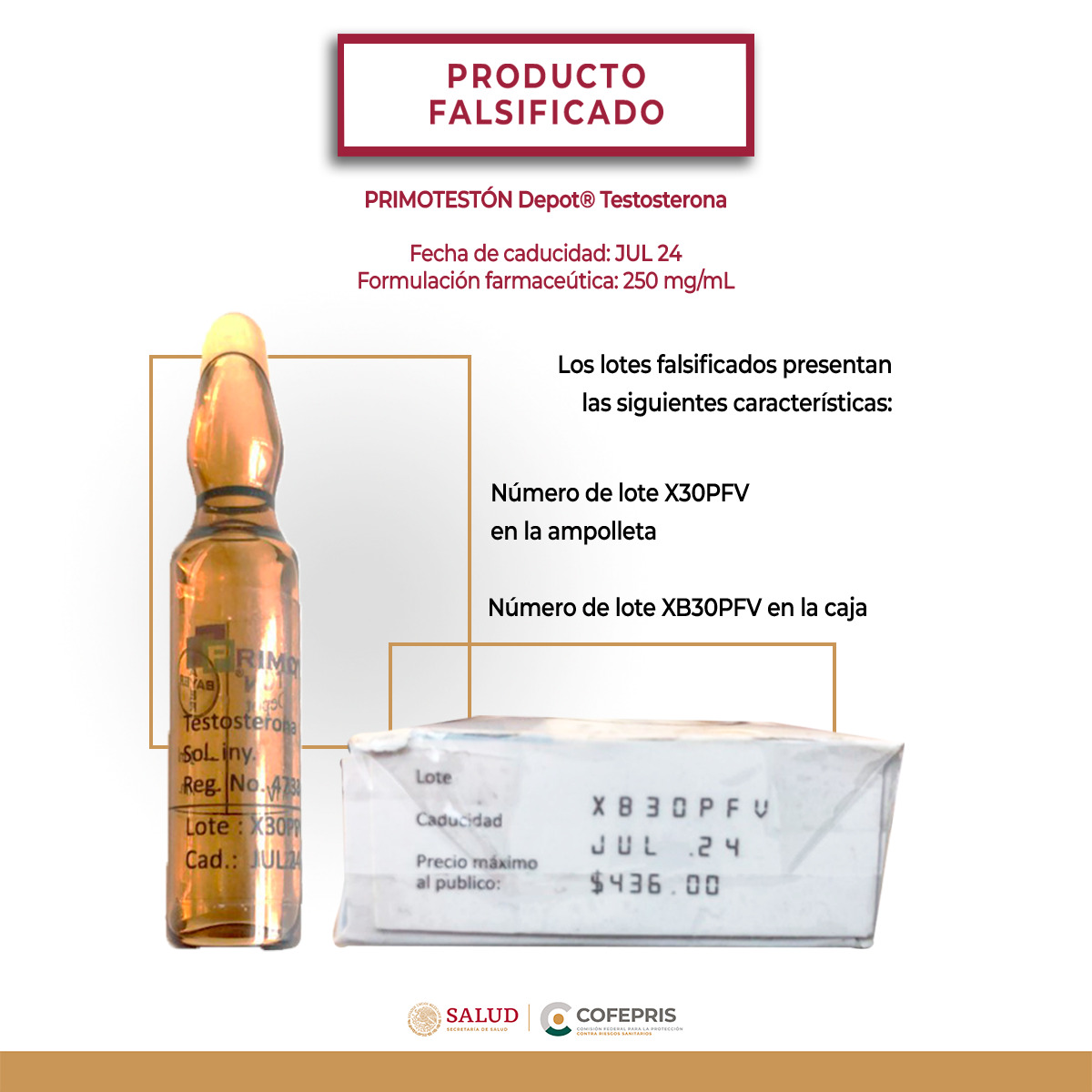 Cofepris alerta sobre falsificación de 7 medicamentos y venta ilegal de fármaco no autorizado 