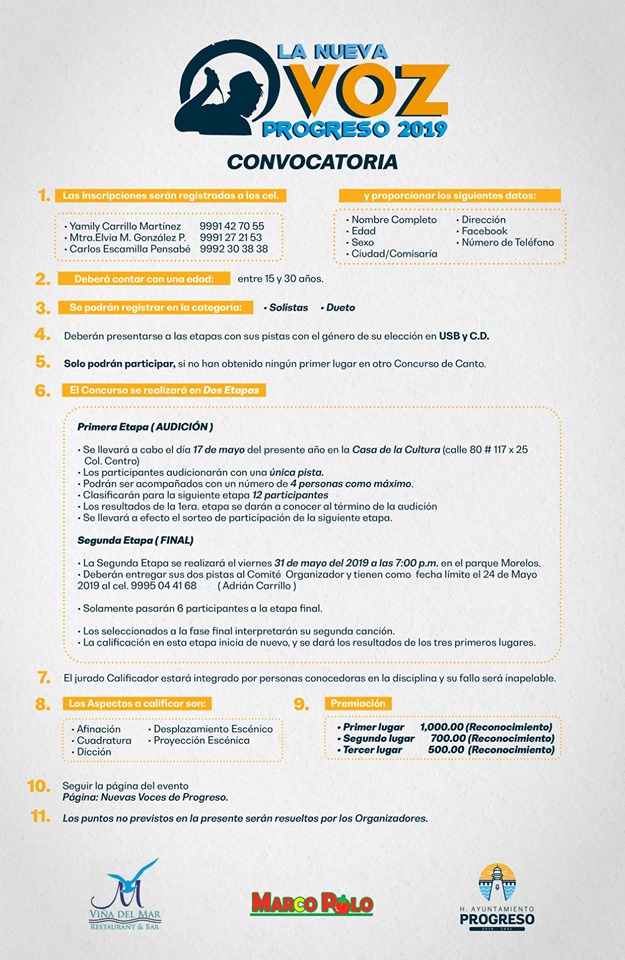 Invitan a participar en La Nueva Voz de Progreso